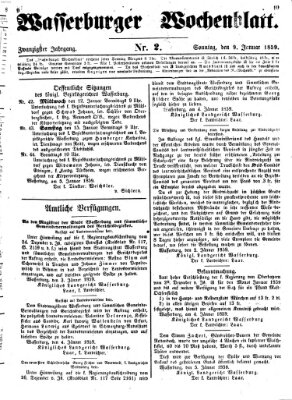 Wasserburger Wochenblatt Sonntag 9. Januar 1859