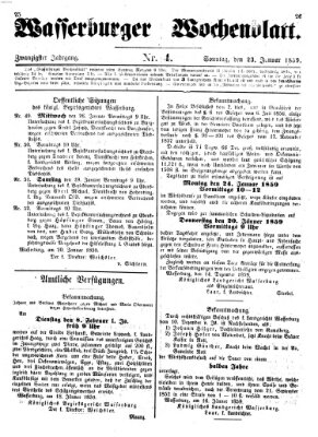 Wasserburger Wochenblatt Sonntag 23. Januar 1859