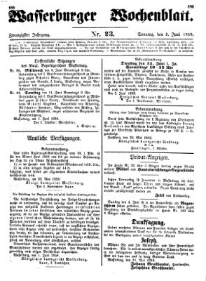 Wasserburger Wochenblatt Sonntag 5. Juni 1859