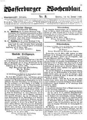 Wasserburger Wochenblatt Sonntag 15. Januar 1860