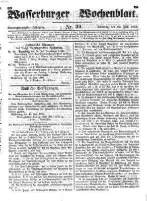 Wasserburger Wochenblatt Sonntag 22. Juli 1860