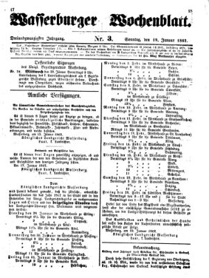 Wasserburger Wochenblatt Sonntag 19. Januar 1862