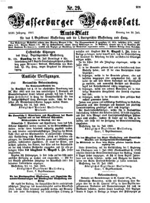 Wasserburger Wochenblatt Sonntag 20. Juli 1862