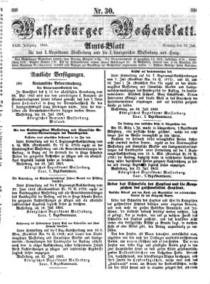 Wasserburger Wochenblatt Sonntag 27. Juli 1862