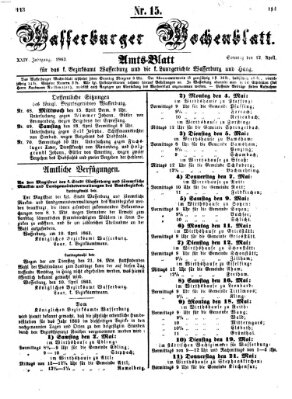 Wasserburger Wochenblatt Sonntag 12. April 1863