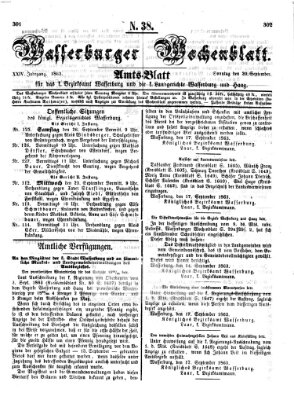 Wasserburger Wochenblatt Sonntag 20. September 1863