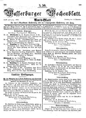 Wasserburger Wochenblatt Sonntag 13. Dezember 1863