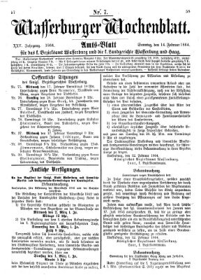 Wasserburger Wochenblatt Sonntag 14. Februar 1864