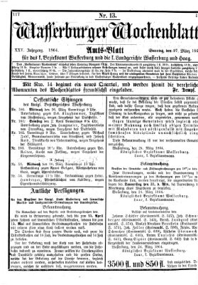 Wasserburger Wochenblatt Sonntag 27. März 1864