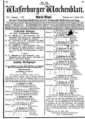 Wasserburger Wochenblatt Sonntag 3. April 1864