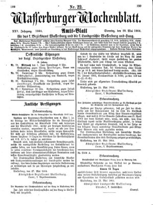 Wasserburger Wochenblatt Sonntag 29. Mai 1864