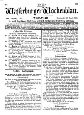 Wasserburger Wochenblatt Sonntag 28. August 1864