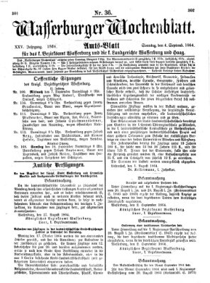 Wasserburger Wochenblatt Sonntag 4. September 1864