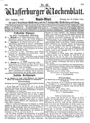 Wasserburger Wochenblatt Sonntag 16. Oktober 1864