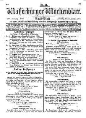 Wasserburger Wochenblatt Sonntag 30. Oktober 1864