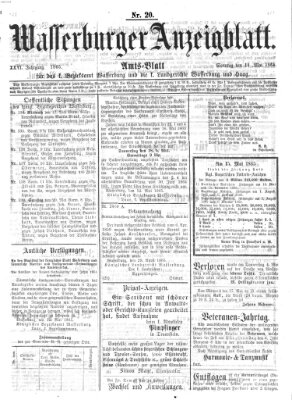 Wasserburger Anzeigblatt (Wasserburger Wochenblatt) Sonntag 14. Mai 1865