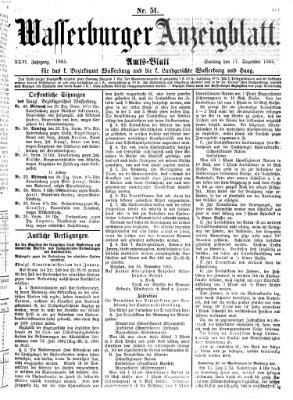 Wasserburger Anzeigblatt (Wasserburger Wochenblatt) Sonntag 17. Dezember 1865