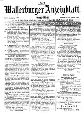 Wasserburger Anzeigblatt (Wasserburger Wochenblatt) Sonntag 14. Januar 1866