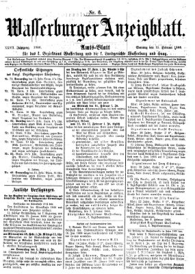 Wasserburger Anzeigblatt (Wasserburger Wochenblatt) Sonntag 11. Februar 1866