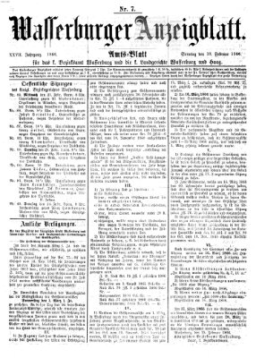 Wasserburger Anzeigblatt (Wasserburger Wochenblatt) Sonntag 18. Februar 1866