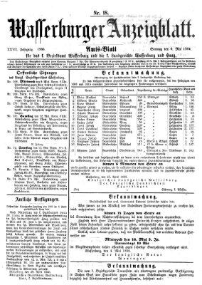 Wasserburger Anzeigblatt (Wasserburger Wochenblatt) Sonntag 6. Mai 1866