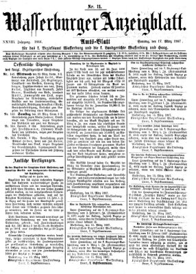 Wasserburger Anzeigblatt (Wasserburger Wochenblatt) Sonntag 17. März 1867