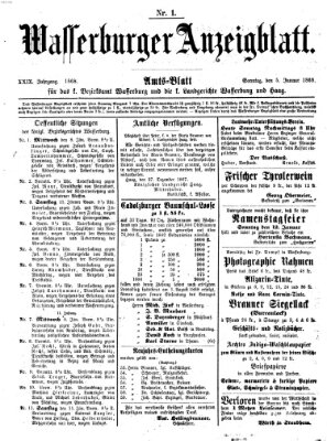 Wasserburger Anzeigblatt (Wasserburger Wochenblatt) Sonntag 5. Januar 1868