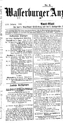 Wasserburger Anzeigblatt (Wasserburger Wochenblatt) Sonntag 12. Januar 1868