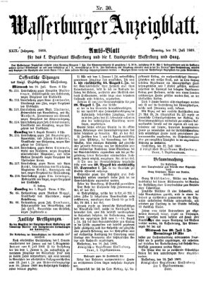 Wasserburger Anzeigblatt (Wasserburger Wochenblatt) Sonntag 26. Juli 1868