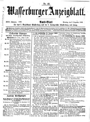 Wasserburger Anzeigblatt (Wasserburger Wochenblatt) Sonntag 6. Dezember 1868