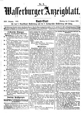 Wasserburger Anzeigblatt (Wasserburger Wochenblatt) Sonntag 10. Januar 1869