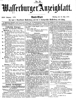 Wasserburger Anzeigblatt (Wasserburger Wochenblatt) Sonntag 22. Mai 1870