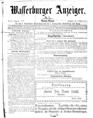 Wasserburger Anzeiger (Wasserburger Wochenblatt) Sonntag 1. Januar 1871