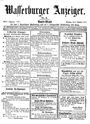 Wasserburger Anzeiger (Wasserburger Wochenblatt) Sonntag 5. Februar 1871