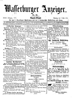 Wasserburger Anzeiger (Wasserburger Wochenblatt) Sonntag 7. Mai 1871