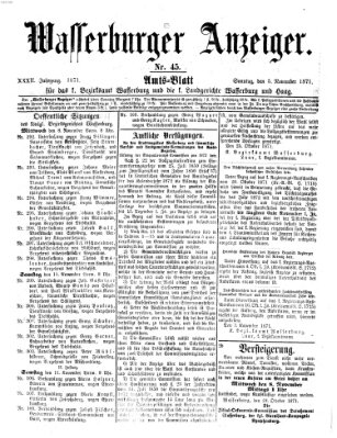 Wasserburger Anzeiger (Wasserburger Wochenblatt) Sonntag 5. November 1871