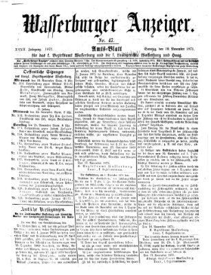 Wasserburger Anzeiger (Wasserburger Wochenblatt) Sonntag 19. November 1871