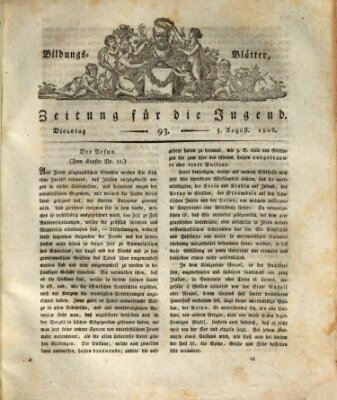 Bildungsblätter oder Zeitung für die Jugend Dienstag 5. August 1806