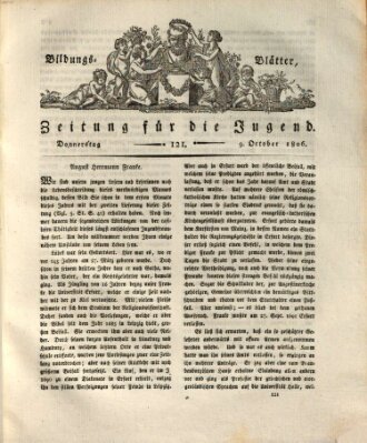 Bildungsblätter oder Zeitung für die Jugend Donnerstag 9. Oktober 1806