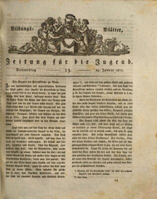 Bildungsblätter oder Zeitung für die Jugend Donnerstag 29. Januar 1807