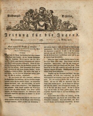 Bildungsblätter oder Zeitung für die Jugend Donnerstag 5. März 1807