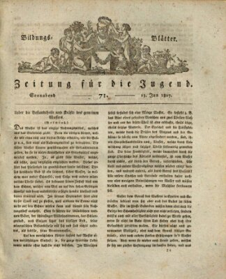 Bildungsblätter oder Zeitung für die Jugend Samstag 13. Juni 1807