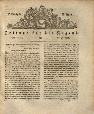 Bildungsblätter oder Zeitung für die Jugend Donnerstag 30. Juli 1807