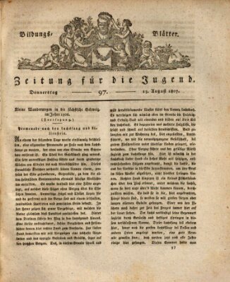 Bildungsblätter oder Zeitung für die Jugend Donnerstag 13. August 1807