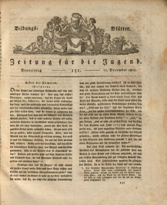 Bildungsblätter oder Zeitung für die Jugend Donnerstag 17. Dezember 1807