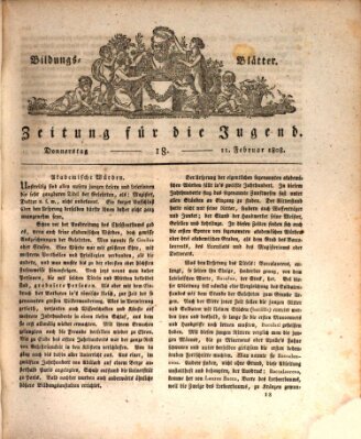 Bildungsblätter oder Zeitung für die Jugend Donnerstag 11. Februar 1808