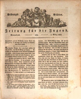 Bildungsblätter oder Zeitung für die Jugend Samstag 5. März 1808