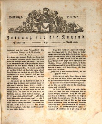 Bildungsblätter oder Zeitung für die Jugend Samstag 30. April 1808