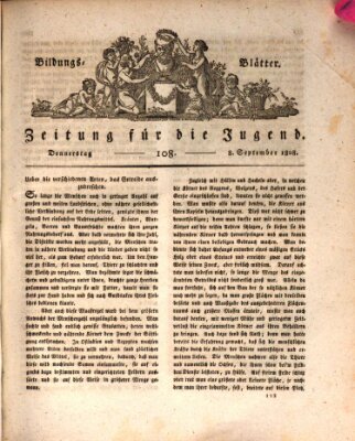 Bildungsblätter oder Zeitung für die Jugend Donnerstag 8. September 1808