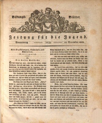 Bildungsblätter oder Zeitung für die Jugend Donnerstag 22. Dezember 1808